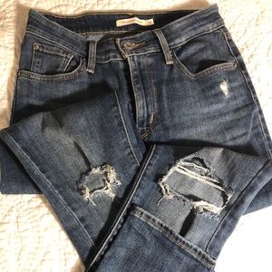 Levi’s 721 high rise skinny jeans dark wash